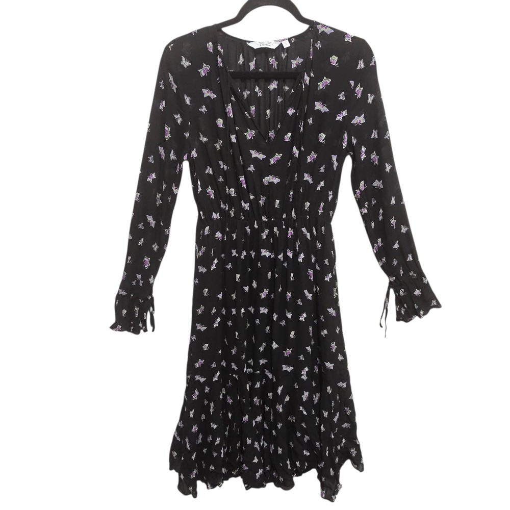 Stockholm‎ Atelier & Other Stories midi butterfly midi ruffle dress size 8